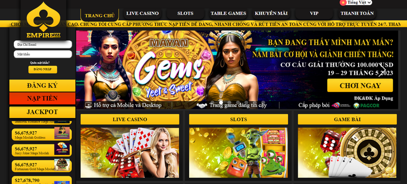 Empire777 - Thiên đường giải trí đỉnh cao trên thế giới 