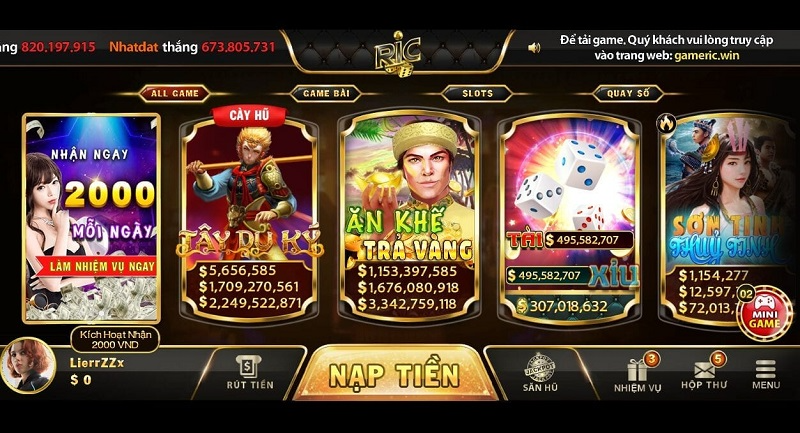 Ric Win - Cổng game cung cấp sản phẩm kiêm dịch vụ tốt nhất