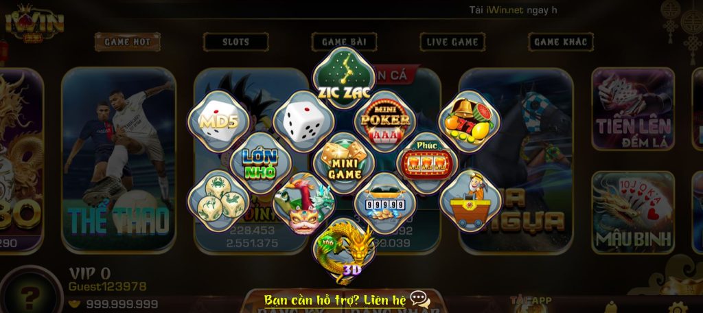 Cổng game uy tín iwin